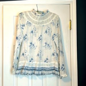 Anthropologie Button Back Blouse